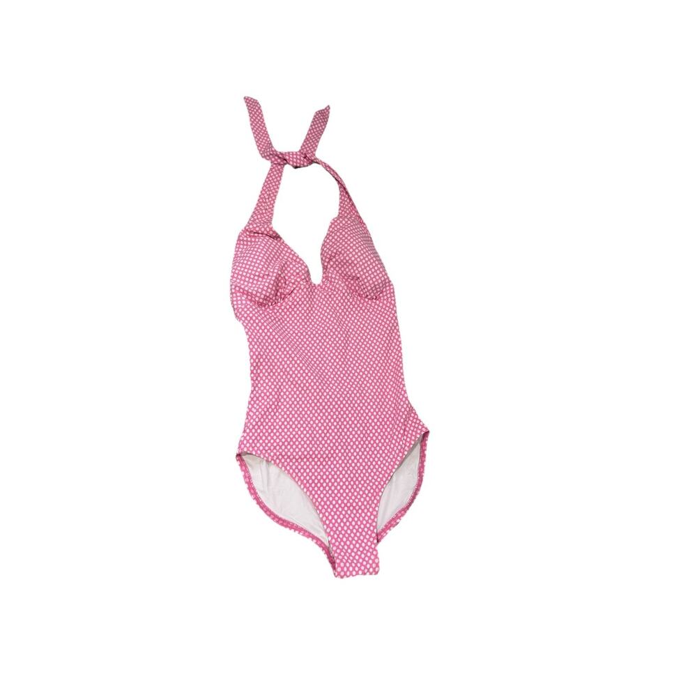 Lilly Pulitzer Preppy Polka‎ Dot Halter One-Piece Swimsuit Pink 0